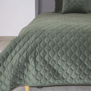 Покривало Ромб круглий Velour ТЕП темно-зелений - Фото №4