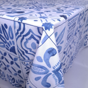 Скатертина водовідштовхувальна Blue Mosaic SoundSleep біла - Фото №6