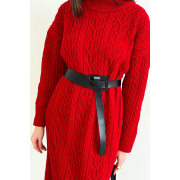 Ремінь жіночий шкіряний Art Knit чорний - Фото №4