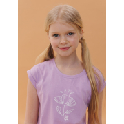 Футболка для дівчинки ФТ7 супрем Бембі Q00-бузковий - Фото №4