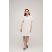Сукня коротка Linen SoundSleep біла - Фото №5