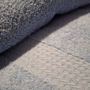 Рушник махровий Diagonal Kare 390г SoundSleep блакитний - Фото №5