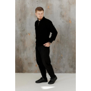 Светр чоловічий в'язаний на блискавці Art Knit чорний - Фото №5