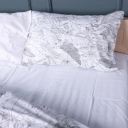 Постільна білизна 22-1427 Leafsong White сатин MirSon - Фото №4