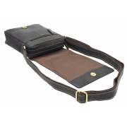 Чоловіча шкіряна сумка-месенджер Visconti S-7 oil brown - Фото №4