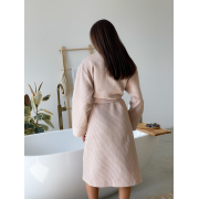 Халат жіночий вафельний довгий 122 Cosy бежевий - Фото №11