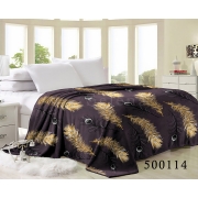 Плед флисовый Перышки brown Selena 500114 - Фото №4