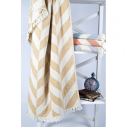 Плед-накидка Barine Fishbone throw mustard - Фото №5