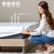 Наматрацник водонепроникний з еластичною стрічкою по перимерту Aqua Stop Ideia білий - Фото №5