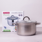 Каструля з кришкою Kamille 5.1л з нержавіючої сталі 5622S - Фото №6