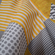 Фартух кухонний бавовняний Abstract Магія відчуттів SoundSleep напівпанама сіро-жовтий - Фото №6