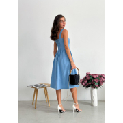 Платье на пуговицах Прованс голубое - Фото №4