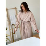 Халат жіночий вафельний довгий 122 Cosy бежевий - Фото №7