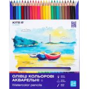 Олівці кольорові акварельні 24 шт Classic Kite K-1050 - Фото №5