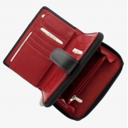 Жіночий шкіряний гаманець Visconti CD-22 Ruby black-red - Фото №5