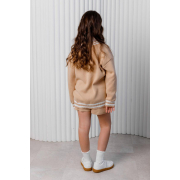 Кардиган для дівчинки Art Knit бежевий зі смужками - Фото №7