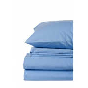 Простирадло на гумці з ранфорса SoundSleep 143blue блакитна - Фото №3