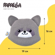 Подушка-грілка Обіймашка Єнот з насінням льону Papaella 8-33270 - Фото №4