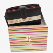 Жіночий шкіряний гаманець Visconti CD-22 Ruby black-red - Фото №6