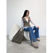 Сумка-шопер Python Art Knit коричневый - Фото №3