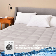 Наматрацник антиалергенний суперщільний Дабл Ideia з гумками по кутах - Фото №4