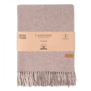 Плед вовняний із кашеміром Ardesto Leonardo Moon бежево-білий - Фото №5