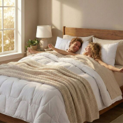 Ковдра готельна всесезонна антиалергена Premium Ideia біла - Фото №5