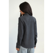 Сорочка жіноча фланелева 24025 German Volf темно-сірий - Фото №8