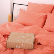 Постельное белье SS-3030 сатин-страйп LeLIT оранжевый - Фото №7