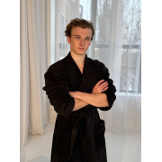 Халат кімоно махровий унісекс SoundSleep чорний - Фото №12