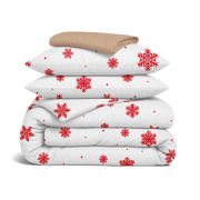 Постільна білизна Snowflakes Berry CS3 фланель Cosas простирадло на гумці - Фото №3
