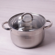 Каструля з кришкою Kamille 5.1л з нержавіючої сталі 5622S - Фото №3