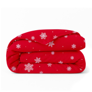 Постільна білизна Snowflakes Cranberry CS7 фланель Cosas простирадло на гумці - Фото №4