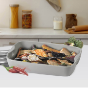 Деко прямокутне керамічне 28.5см Maestro MR21243-63 сіре - Фото №3