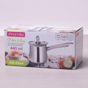 Турка для кави Kamille 440мл з кришкою з нержавіючої сталі 4364 - Фото №4