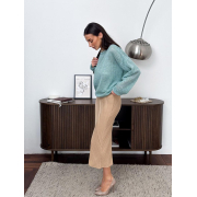 Джемпер вязаный Soft Art Knit бирюзовый - Фото №5