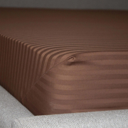 Простынь на резинке Chocolate страйп-сатин ТЕП - Фото №3