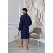 Чоловічий халат Estet M51 муслін Cosy темно-синій - Фото №4