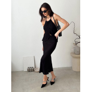 Спідниця міді Loren Art Knit чорна - Фото №5