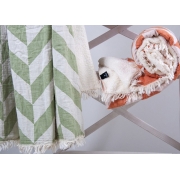 Плед-накидка Barine Fishbone throw Green eyes зелений - Фото №6