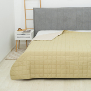 Покривало стьобане двостороннє Дует Вілюта бежево-фісташковий - Фото №3