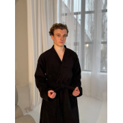 Халат кімоно махровий унісекс SoundSleep чорний - Фото №7