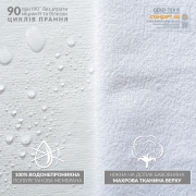 Наматрацник водонепроникний з еластичною стрічкою по перимерту Aqua Stop Ideia білий - Фото №7