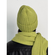 Шапка в'язана тепла Wool Art Knit яблучна - Фото №5