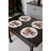 Серветка кругла новорічна гобеленова Snowfall Прованс - Фото №3