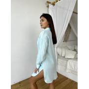 Сорочка жіноча з мусліну Pearl Cosy MD02 аквамарин - Фото №5