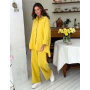 Штани бавовняно-лляні Прованс шафран - Фото №3