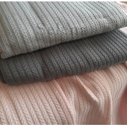 Плед-простирадло бавовняне Косичка пудра Selena 509102 - Фото №3