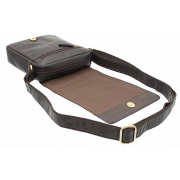 Чоловіча шкіряна сумка-месенджер Visconti S-7 brown - Фото №4