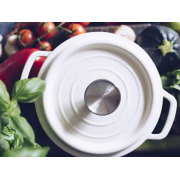 Чавунна каструля 20см 2.3л Tierra cream 830041 NOIS - Фото №10